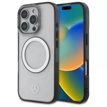 Mercedes-Benz MEHMP16L23HUOKC iPhone 16 Pro 6,3 inch Διαφανής Σκληρή Θήκη με Εκτυπωμένο Λογότυπο και MagSafe