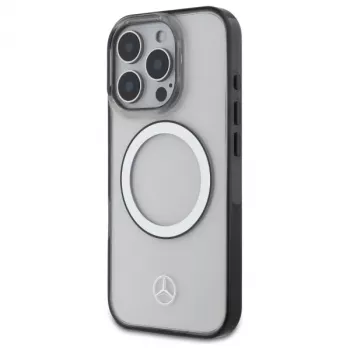 Mercedes-Benz iPhone 16 Pro Max 6,9 inch Διαφανής Σκληρή Θήκη με Εκτυπωμένο Λογότυπο και MagSafe