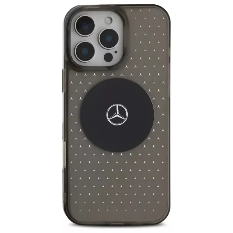 Mercedes-Benz iPhone 16 Pro 6,3 inch Σκληρή Θήκη Star Pattern MagSafe Μαύρο