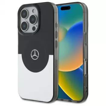 Mercedes-Benz MEHMP16X23HBIGK iPhone 16 Pro Max 6,9 inch Σκληρή Θήκη Διπλή Στρώση Δίχρωμη MagSafe Μαύρο/Ασημί