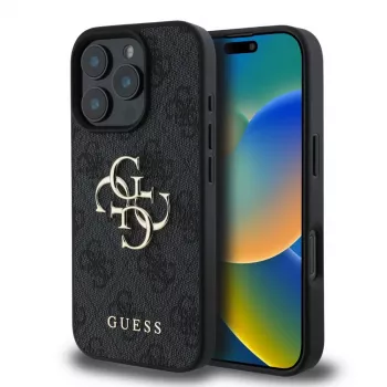 Guess GUHCP16L4GMGGR Σκληρή Θήκη για Apple iPhone 16 Pro 6,3 inch Μαύρο 4G Big Logo