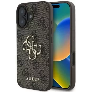 Guess GUHCP16S4GMGBR iPhone 16 6,1 inch Καφέ Σκληρή Θήκη 4G Big Logo