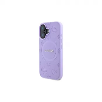 Guess GUHMP16MPSAPSMEU iPhone 16 Plus 6,7 inch Μωβ Σκληρή Θήκη Saffiano Peony Classic Logo MagSafe