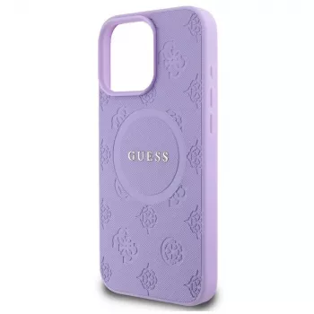 Guess GUHMP16XPSAPSMEU iPhone 16 Pro Max 6,9 inch Μωβ Σκληρή Θήκη Saffiano Peony Classic Logo MagSafe
