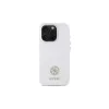 Guess GUHCP16LM4DGPH iPhone 16 Pro 6,3 inch Λευκή Θήκη Σιλικόνης με Λογότυπο Strass 4G