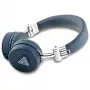 Guess Grained Classic Round Shape Ασύρματα Bluetooth Over-Ear Ακουστικά με ENC (Μπλε)