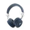 Guess Grained Classic Round Shape Ασύρματα Bluetooth Over-Ear Ακουστικά με ENC (Μπλε)