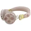 Guess Peony Script Round Shape Ασύρματα Over-Ear Ακουστικά με ENC, Καφέ