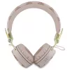 Guess Peony Script Round Shape Ασύρματα Over-Ear Ακουστικά με ENC, Καφέ