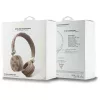 Guess Peony Script Round Shape Ασύρματα Over-Ear Ακουστικά με ENC, Καφέ
