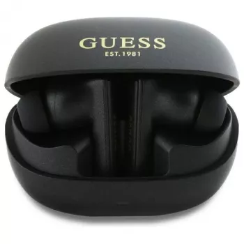 Guess Capsule Printed Logo - Bluetooth TWS ANC & ENC Ακουστικά με Θήκη Φόρτισης (Μαύρο)