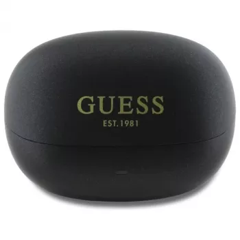 Guess Capsule Printed Logo - Bluetooth TWS ANC & ENC Ακουστικά με Θήκη Φόρτισης (Μαύρο)