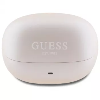 Guess Capsule Printed Logo - Bluetooth TWS ANC & ENC Ακουστικά + Θήκη Φόρτισης (Ροζ)