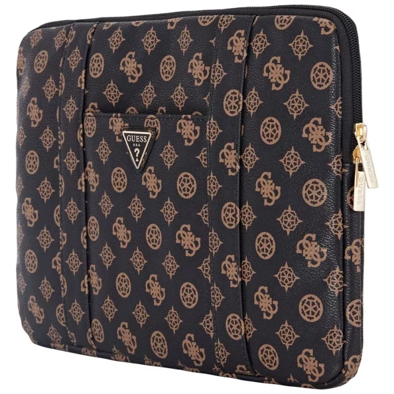 Guess Sleeve 14 Peony PocketTriangle Θήκη Laptop Μαύρη
