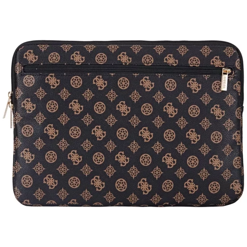 Guess Sleeve 14 Peony PocketTriangle Θήκη Laptop Μαύρη