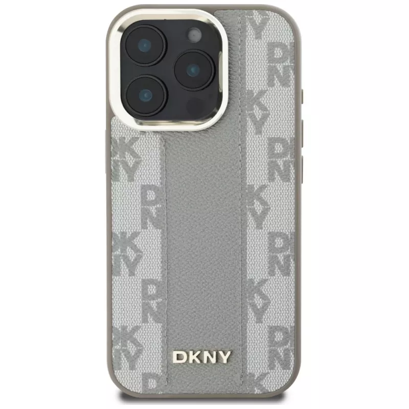 DKNY Θήκη με καρό μοτίβο MagSafe για iPhone 16 Pro Max - Μπεζ