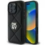 DKNY DKHCP16LPQDSLK Θήκη με καπιτονέ στοίβαγμα λογότυπου iPhone 16 Pro Μαύρο