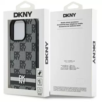 DKNY DKHCP16LPCPTSSK Σκληρή θήκη για Apple iPhone 16 Pro 6,3 ίντσες Μαύρο Καρό μοτίβο & τυπωμένες ρίγες