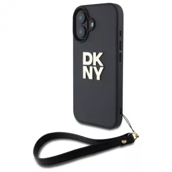 DKNY DKHCP16SPBSWSK Σκληρή θήκη για Apple iPhone 16 6,1 ίντσες Μαύρο με λουρί χεριού