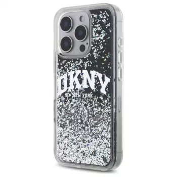 DKNY DKHCP16LLBNAEK Σκληρή θήκη iPhone 16 Pro 6,3 ίντσες Μαύρο Υγρό glitter Arch Logo