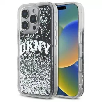 DKNY DKHCP16XLBNAEK Σκληρή θήκη iPhone 16 Pro Max 6,9 ίντσες Υγρό glitter Arch Logo Μαύρο
