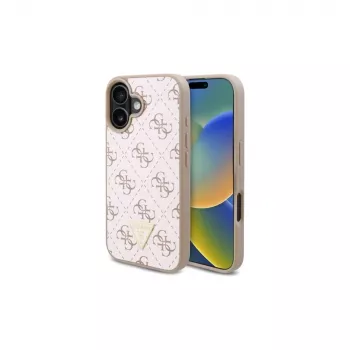 Guess GUHCP16SPG4GPH Σκληρή Θήκη για Apple iPhone 16 6,1 inch Λευκό 4G Triangle