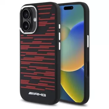 AMG AMHMP16S24SSRRK iPhone 16 6,1 Μαύρη Σκληρή Θήκη Silicone Graphics MagSafe