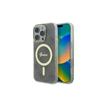 Guess GUHMP16LH4STW iPhone 16 Pro 6.3 Σκληρή Θήκη IML 4G MagSafe Καφέ