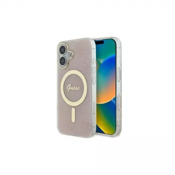Guess GUHMP16MH4STP iPhone 16 Plus 6,7 inch Ροζ Σκληρή Θήκη IML 4G MagSafe