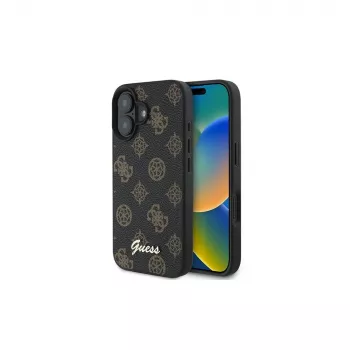 Guess Peony Script MagSafe Θήκη για iPhone 16 Plus (Μαύρο)