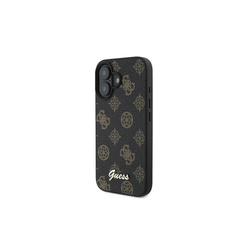 Guess Peony Script MagSafe Θήκη για iPhone 16 Plus (Μαύρο)