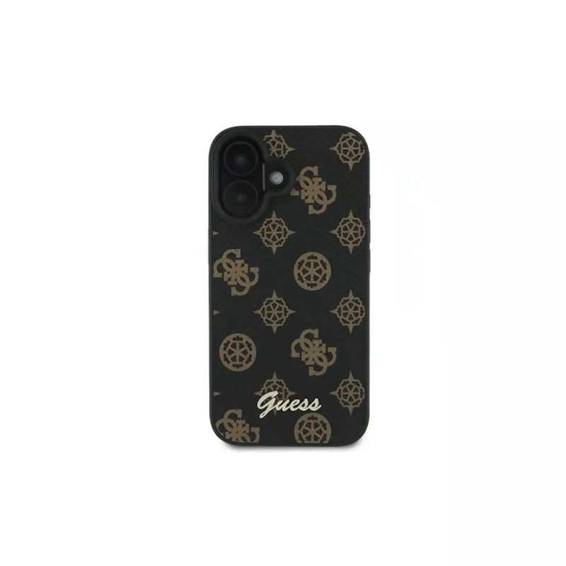 Guess Peony Script MagSafe Θήκη για iPhone 16 Plus (Μαύρο)