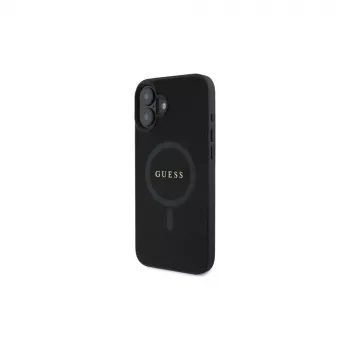 Guess GUHMP16SPSAHMCK Saffiano Classic Logo MagSafe Σκληρή Θήκη για iPhone 16 6,1 inch - Μαύρο