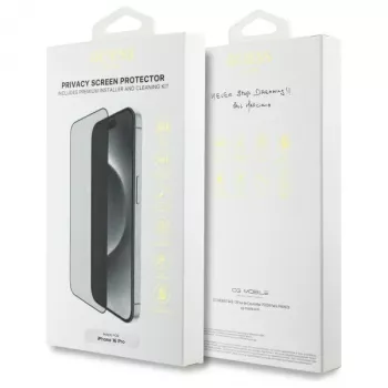 Guess GUTGP16LBOKGCIP iPhone 16 Pro 6,3 inch Προστασία Οθόνης Privacy 2.5D Outline - Βασικό Γυαλί