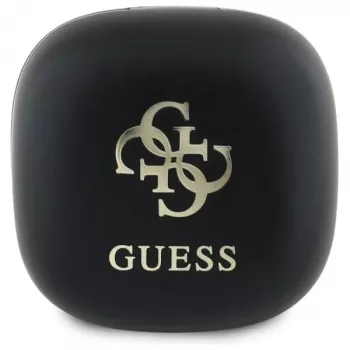 Guess GUTWSJ144ESK True Wireless Stereo Ασύρματα Ακουστικά Bluetooth με Θήκη Φόρτισης, Μαύρο Iridescent 4G Printed Logo
