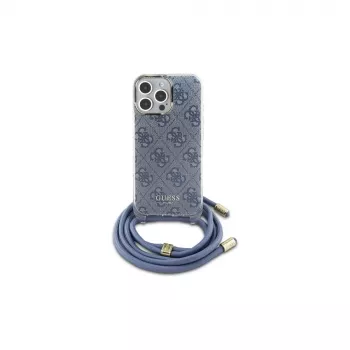Guess GUHCP16XHC4SEB iPhone 16 Pro Max 6,9 inch Μπλε Σκληρή Θήκη Crossbody Cord 4G Print