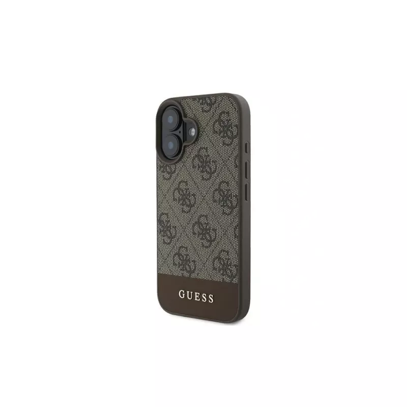 Guess 4G Bottom Stripe Θήκη για iPhone 16 Plus (Καφέ)