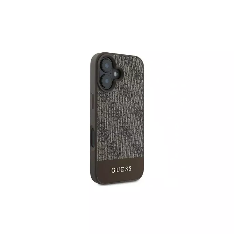 Guess 4G Bottom Stripe Θήκη για iPhone 16 Plus (Καφέ)