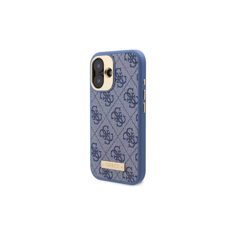 Guess GUHMP16SU4GPRB Θήκη iPhone 16 6.1 Μπλε 4G Logo Plate MagSafe