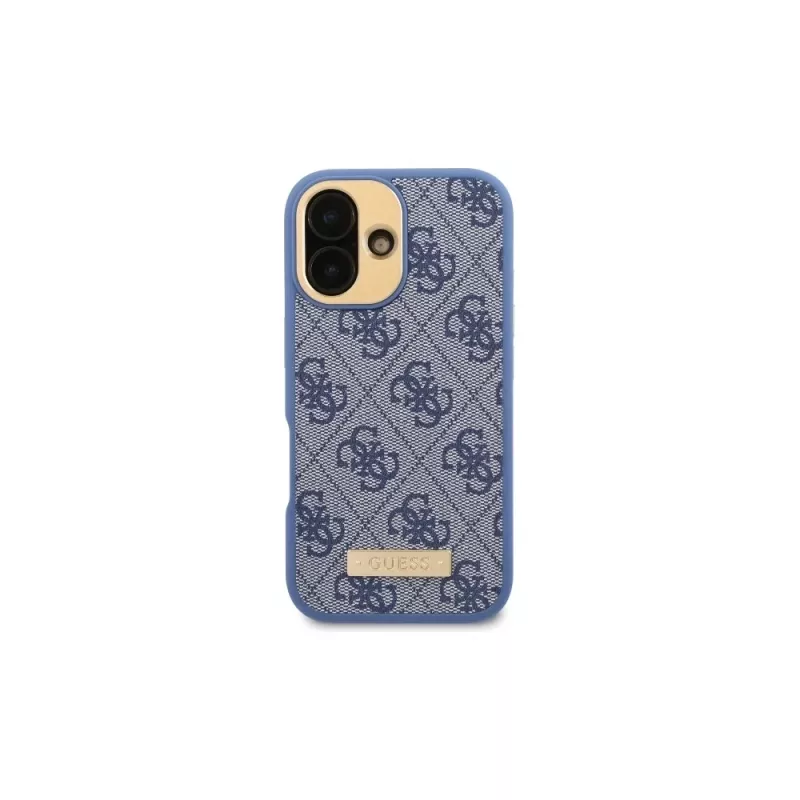 Guess GUHMP16SU4GPRB Θήκη iPhone 16 6.1 Μπλε 4G Logo Plate MagSafe