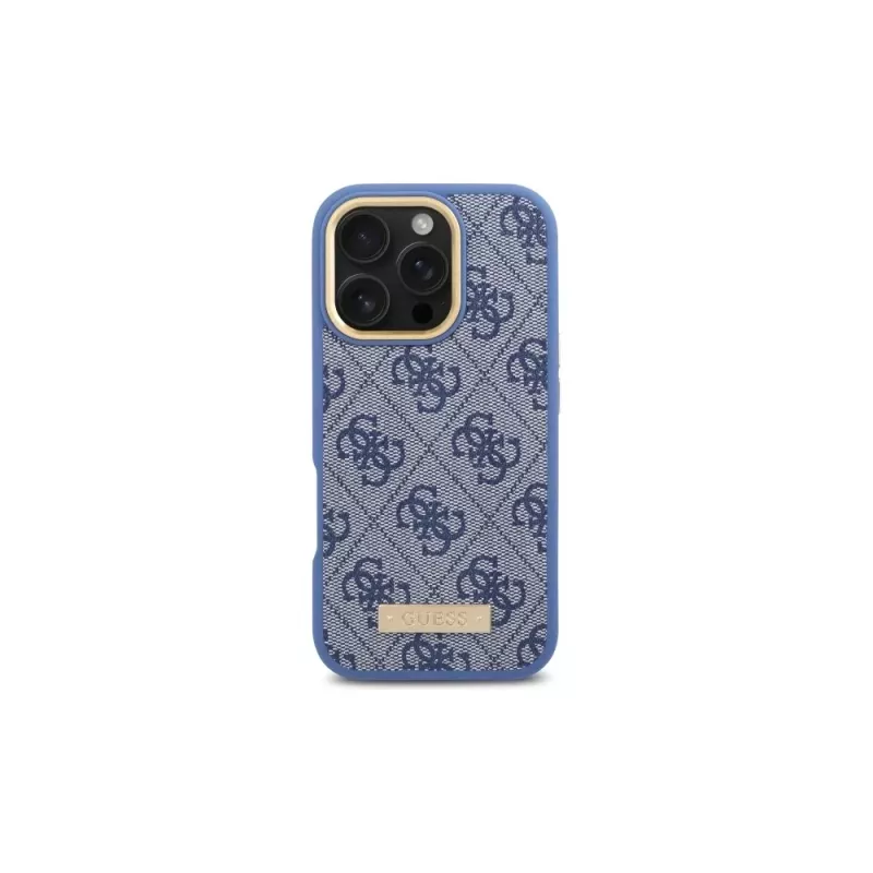 Guess GUHMP16LU4GPRB Θήκη iPhone 16 Pro 6,3 inch Μπλε 4G Logo Plate MagSafe