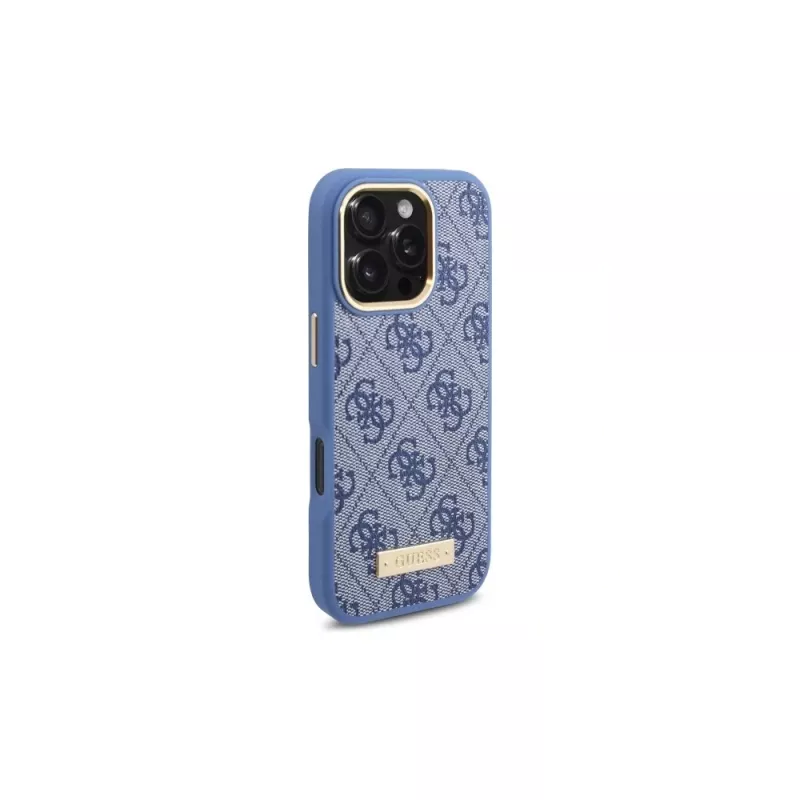 Guess GUHMP16LU4GPRB Θήκη iPhone 16 Pro 6,3 inch Μπλε 4G Logo Plate MagSafe