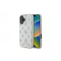 Guess GUHMP16SPGPYSH Θήκη iPhone 16 6,1 inch Λευκή Peony Script Logo MagSafe