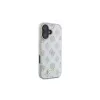 Guess GUHMP16SPGPYSH Θήκη iPhone 16 6,1 inch Λευκή Peony Script Logo MagSafe