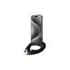Guess Crossbody Cord Script MagSafe Θήκη για iPhone 16 Pro Max 6,9 inch Μαύρη