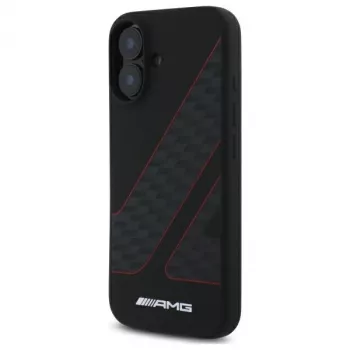 AMG AMHMP16S2SCFR Θήκη iPhone 16 6,1 inch Μαύρη Checkered Flag Pattern MagSafe