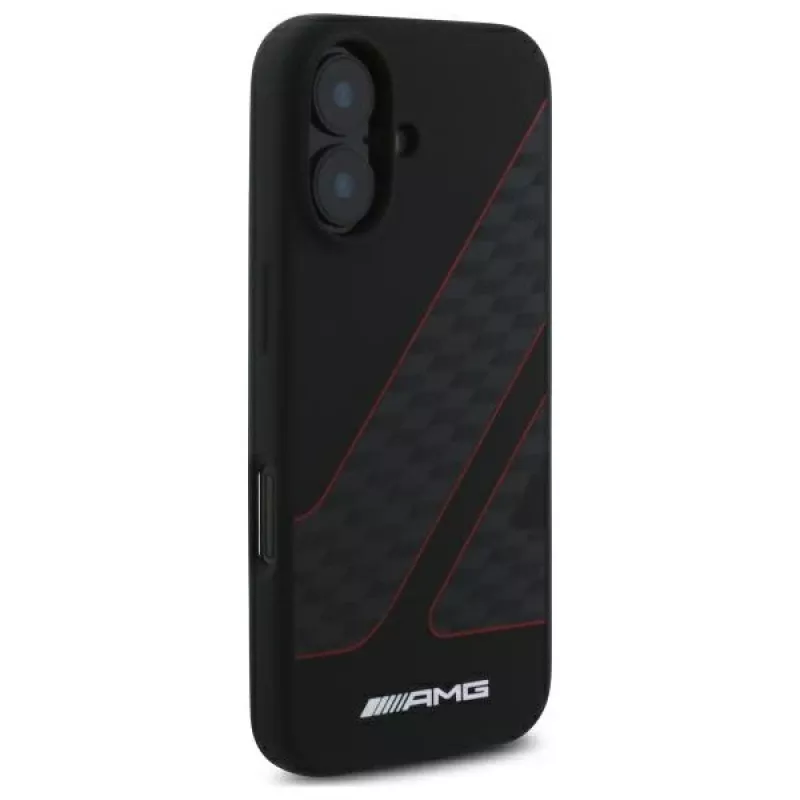 AMG AMHMP16S2SCFR Θήκη iPhone 16 6,1 inch Μαύρη Checkered Flag Pattern MagSafe