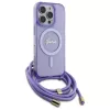 Guess GUHMP16LHCTSGNSU Θήκη iPhone 16 Pro 6,3 inch Μωβ Crossbody Cord Script MagSafe