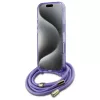 Guess GUHMP16LHCTSGNSU Θήκη iPhone 16 Pro 6,3 inch Μωβ Crossbody Cord Script MagSafe