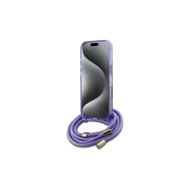 Guess GUHMP16XHCTSGNSU Θήκη iPhone 16 Pro Max 6,9 inch Μωβ Crossbody Cord Script MagSafe